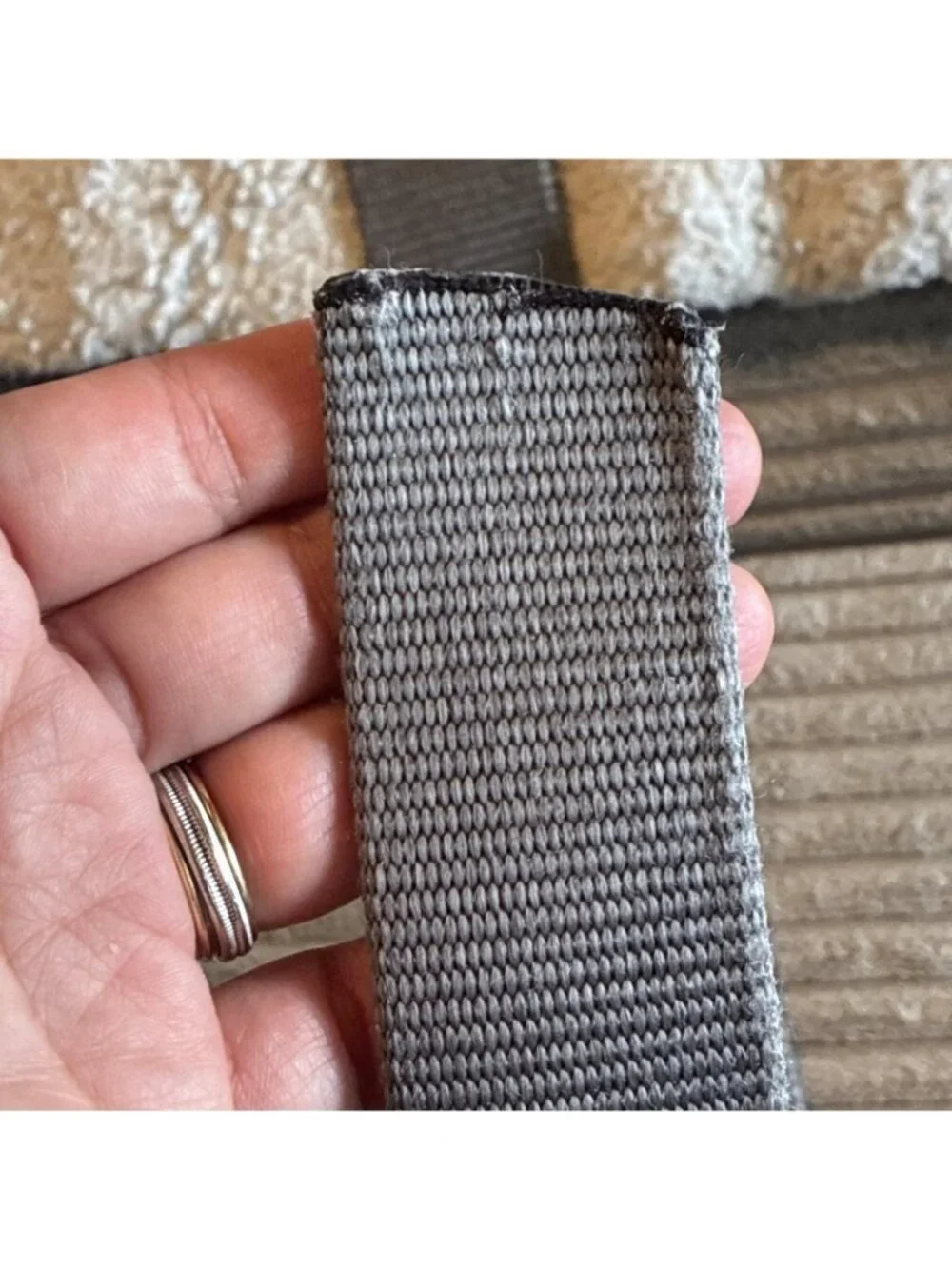 Patagonia Gray Tech Web Belt Nylon Tactical Hiking Aluminum Buckle 39” Strap